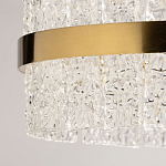 Люстра круглая золотого цвета с прозрачными рельефными стеклянными вставками Textured Glass Chandelier варинант исполнения - 10 | Loft Concept в Нижнем Новгороде