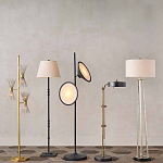 Торшер черный с 2-мя большими лампами Black Diffusers варинант исполнения - 2 | Loft Concept в Нижнем Новгороде