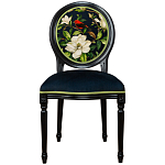 Стул чёрный из натурального бука с изображением птица в саду Blooming Red Birds варинант исполнения - 1 | Loft Concept в Нижнем Новгороде