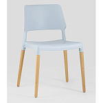 Пластиковый стул на ножках из массива бука Ferret Grey-Blue варинант исполнения - 1 | Loft Concept в Нижнем Новгороде