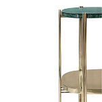 Консоль овальной формы золотая с полкой для хранения Craig варинант исполнения - 2 | Loft Concept в Нижнем Новгороде