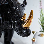 Статуэтка черный носорог с золотыми рогами Golden Horned Black Rhino варинант исполнения - 6 | Loft Concept в Нижнем Новгороде