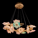 Люстра круглая на золотом каркасе с цветочным декором Miscellaneous herbs варинант исполнения - 3 | Loft Concept в Нижнем Новгороде