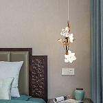 Люстра с белыми цветами на ветвистом каркасе Lure by PELLE варинант исполнения - 2 | Loft Concept в Нижнем Новгороде