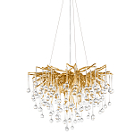 Люстра подвесная с прозрачными стеклянными подвесками в форме капель Диаметр 60 см Droplet Chandelier варинант исполнения - 1 | Loft Concept в Нижнем Новгороде