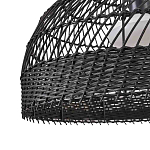 Подвесной светильник с округлым абажуром из черного ротанга Wicker Furniture варинант исполнения - 5 | Loft Concept в Нижнем Новгороде