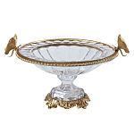 Чаша из прозрачного стекла с бронзовым ободком и фигурками бабочек Eden Garden варинант исполнения - 1 | Loft Concept в Нижнем Новгороде