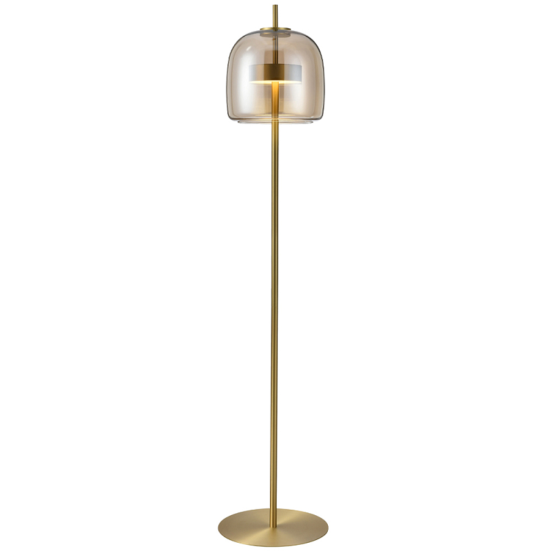 Торшер Blanton Amber Glass Floor Lamp Золотой Янтарный Прозрачное Стекло в Нижнем Новгороде | Loft Concept 