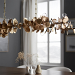 Линейная люстра Brass Eucalyptus Branches Lighting Chandelier варинант исполнения - 4 | Loft Concept в Нижнем Новгороде