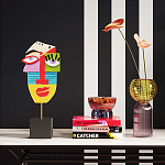 Арт-объект Разноцветное Лицо в абстрактном стиле на подставке Multicolored Abstract Face варинант исполнения - 4 | Loft Concept в Нижнем Новгороде