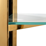 Стеллаж золото с прозрачными стеклянными полками Safekeeping варинант исполнения - 2 | Loft Concept в Нижнем Новгороде