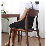 Стул деревянный с мягким сиденьем из черной натуральной кожи Moon Walnut Furniture варинант исполнения - 3 | Loft Concept в Нижнем Новгороде