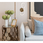 Бра с белым плафоном в форме восьмерки и круглым основанием Luke Lampco Tracer Lamp варинант исполнения - 7 | Loft Concept в Нижнем Новгороде