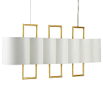 Люстра прямоугольная с белыми цилиндрическими абажурами White Ribbon варинант исполнения - 5 | Loft Concept в Нижнем Новгороде