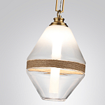 Подвесной светильник с прямоугольными и овальными элементами и акцентом из натурального камня Tectona  варинант исполнения - 5 | Loft Concept в Нижнем Новгороде