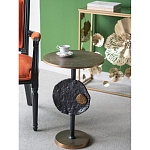 Столик приставной с абстрактным основанием и акцентом в виде золотистого диска Heavenly Space варинант исполнения - 8 | Loft Concept в Нижнем Новгороде