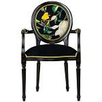 Стул с подлокотниками из натурального бука с изображением птицы и цветов Blooming Birds варинант исполнения - 1 | Loft Concept в Нижнем Новгороде