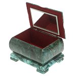 Шкатулка прямоугольная с зеркалом из натурального камня змеевик Stone Casket варинант исполнения - 3 | Loft Concept в Нижнем Новгороде