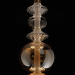 Подвесной светильник с вертикальной композицией из прозрачных и янтарных стеклянных шаров и ромбов Gabriel Scott Luna варинант исполнения - 7 | Loft Concept в Нижнем Новгороде