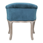 Кресло низкое в стиле прованс Louis French Armchair blue velour варинант исполнения - 2 | Loft Concept в Нижнем Новгороде