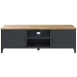 ТВ-тумба из металла и столешницей из массива дуба Metal Wood TV-Stand варинант исполнения - 1 | Loft Concept в Нижнем Новгороде