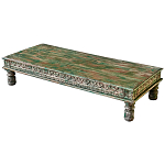 Кофейный стол из массива тропического дерева с резным декором Capellan Green Coffee Table варинант исполнения - 1 | Loft Concept в Нижнем Новгороде