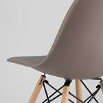 Пластиковый стул на ножках из массива бука Eames Cappuccino варинант исполнения - 6 | Loft Concept в Нижнем Новгороде