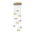 Люстра каскадная с 9-ю подвесами бронза и никель Peggy Futura lamp варинант исполнения - 2 | Loft Concept в Нижнем Новгороде