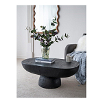 Столик кофейный черного цвета с овальной столешницей и круглым основанием Black Dalmen Table варинант исполнения - 2 | Loft Concept в Нижнем Новгороде