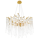 Люстра с хрустальными подвесками Frozen Drops Chandelier Gold 10 варинант исполнения - 2 | Loft Concept в Нижнем Новгороде