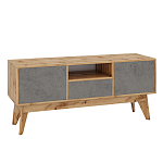 ТВ-тумба с фасадом цвета серый бетон Grace of Furniture  варинант исполнения - 2 | Loft Concept в Нижнем Новгороде