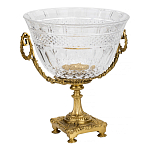 Чаша из рельефного стекла прозрачного цвета на бронзовой подставке Eden Garden варинант исполнения - 1 | Loft Concept в Нижнем Новгороде