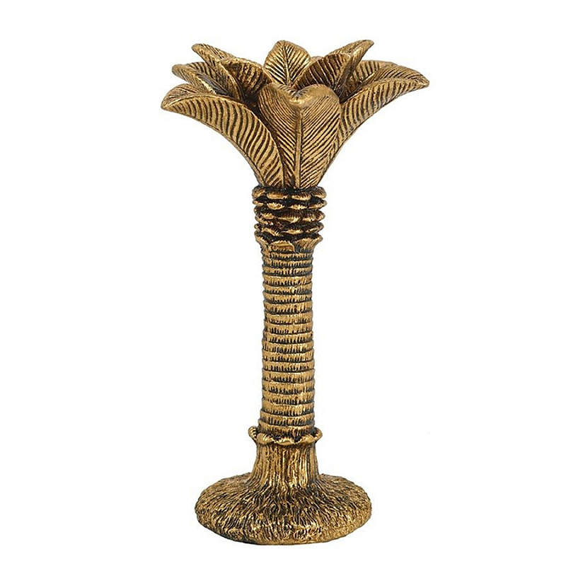 Подсвечник в форме пальмы с резными листьями и текстурным основанием Golden palm leaves Бронза Подсвечник в форме пальмы с резными листьями и текстурным основанием Golden palm leaves Бронза в Нижнем Новгороде | Loft Concept