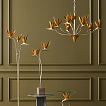 Люстра с плафонами в виде цветов Golden Bird of Paradise варинант исполнения - 5 | Loft Concept в Нижнем Новгороде