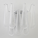 Бра с подвесками из рифленного стекла в форме капель на основании цвета хром Textured Glass варинант исполнения - 6 | Loft Concept в Нижнем Новгороде