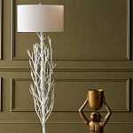 Торшер белый с цилиндрическим абажуром и каркасом в виде дерева Branched Tree варинант исполнения - 4 | Loft Concept в Нижнем Новгороде