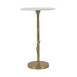 Столик с золотистым основанием в виде цветка и круглой мраморной столешницей Golden Snowdrop варинант исполнения - 3 | Loft Concept в Нижнем Новгороде