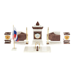 Настольный письменный набор из мрамора и лемезита с гербом и флагом России Marble Accessory варинант исполнения - 1 | Loft Concept в Нижнем Новгороде