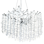 Люстра с круглыми хрустальными подвесками Fairytree Chrome Crystal Branches Chandelier 10 варинант исполнения - 1 | Loft Concept в Нижнем Новгороде