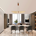 Люстра в виде распахнутых крыльев из тонких металлических планок Flight of Freedom варинант исполнения - 6 | Loft Concept в Нижнем Новгороде