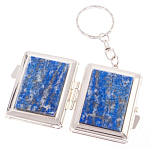 Зеркало брелок складное двухстороннее из натурального камня Лазурит Stone Mirrors варинант исполнения - 2 | Loft Concept в Нижнем Новгороде