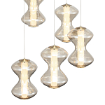 Люстра светодиодная с стеклянными волнообразными плафонами Amphora of Light варинант исполнения - 4 | Loft Concept в Нижнем Новгороде