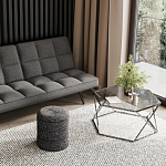 Пуф Three Gray в ткани букле серого цвета варинант исполнения - 4 | Loft Concept в Нижнем Новгороде