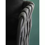 Стул мягкий с декором в виде плетеных лент на спинке и подлокотниках Semicircular Chair Decorated with Ribbons варинант исполнения - 7 | Loft Concept в Нижнем Новгороде