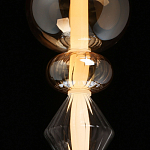 Подвесной светильник с вертикальной композицией из прозрачных и янтарных стеклянных шаров и ромбов Gabriel Scott Luna варинант исполнения - 5 | Loft Concept в Нижнем Новгороде