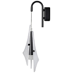 Бра черного цвета с плафоном из рельефного стекла Glass Pod варинант исполнения - 3 | Loft Concept в Нижнем Новгороде