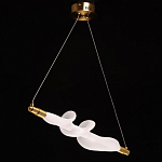 Люстра горизонтальная с волнистым белым плафоном Golden Swirl варинант исполнения - 4 | Loft Concept в Нижнем Новгороде