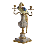 Подсвечникв образе попугая из фарфора с бронзовыми элементами Eden Garden варинант исполнения - 4 | Loft Concept в Нижнем Новгороде