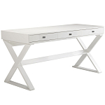 Письменный стол белый с 3-мя ящиками и крестообразным основанием Ymercte варинант исполнения - 1 | Loft Concept в Нижнем Новгороде