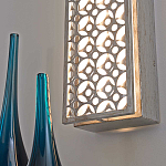 Бра прямоугольное в серебрянном цвете с ажурной решеткой Feiss варинант исполнения - 6 | Loft Concept в Нижнем Новгороде